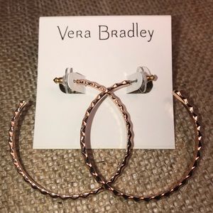 Vera Bradley Chic Elements Large Hoops Rose Gold
